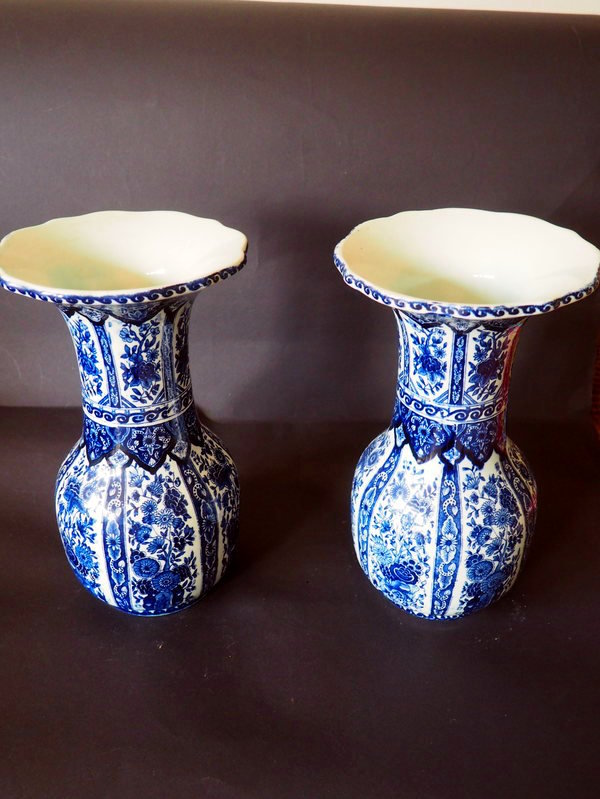 парные голландские вазы Delft 