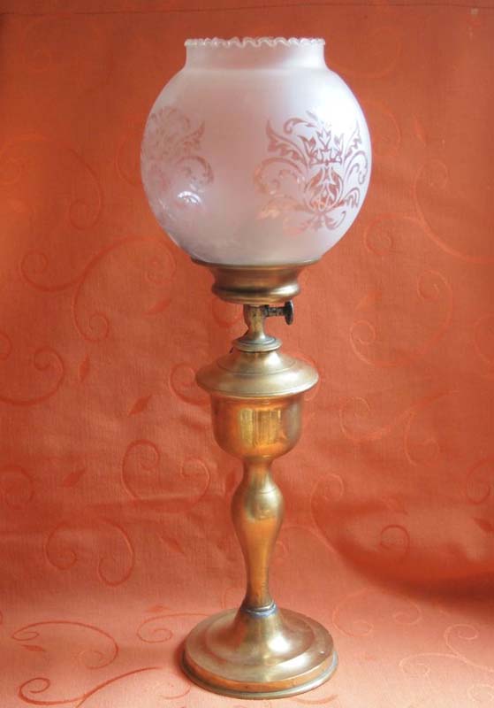 старинная масляная французская лампа