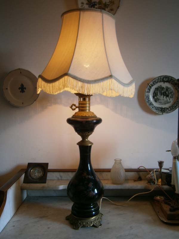 Французская настольная лампа с абажуром