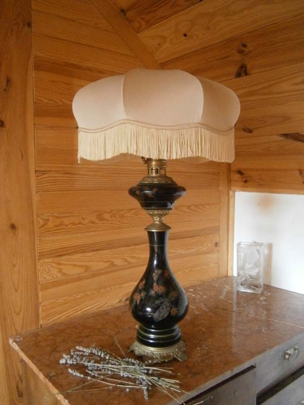 Французская настольная лампа с абажуром