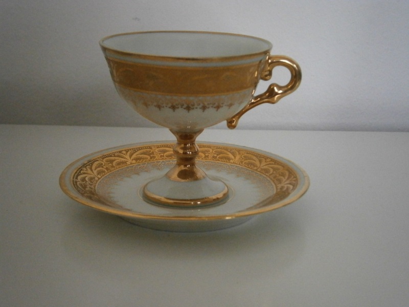 Кофейная чашка Лимож Limoges. Дизайн золото
